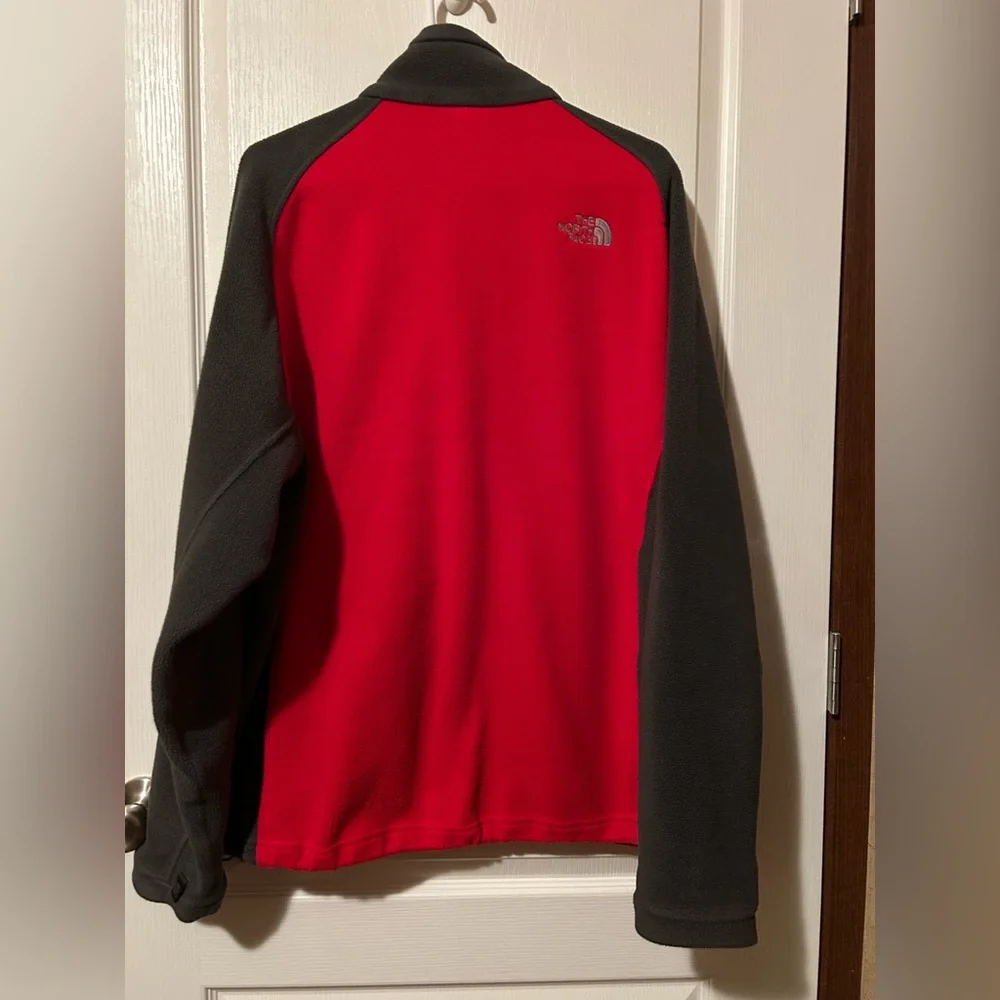 The North Face Red and Gray Full-Zip Jacket
